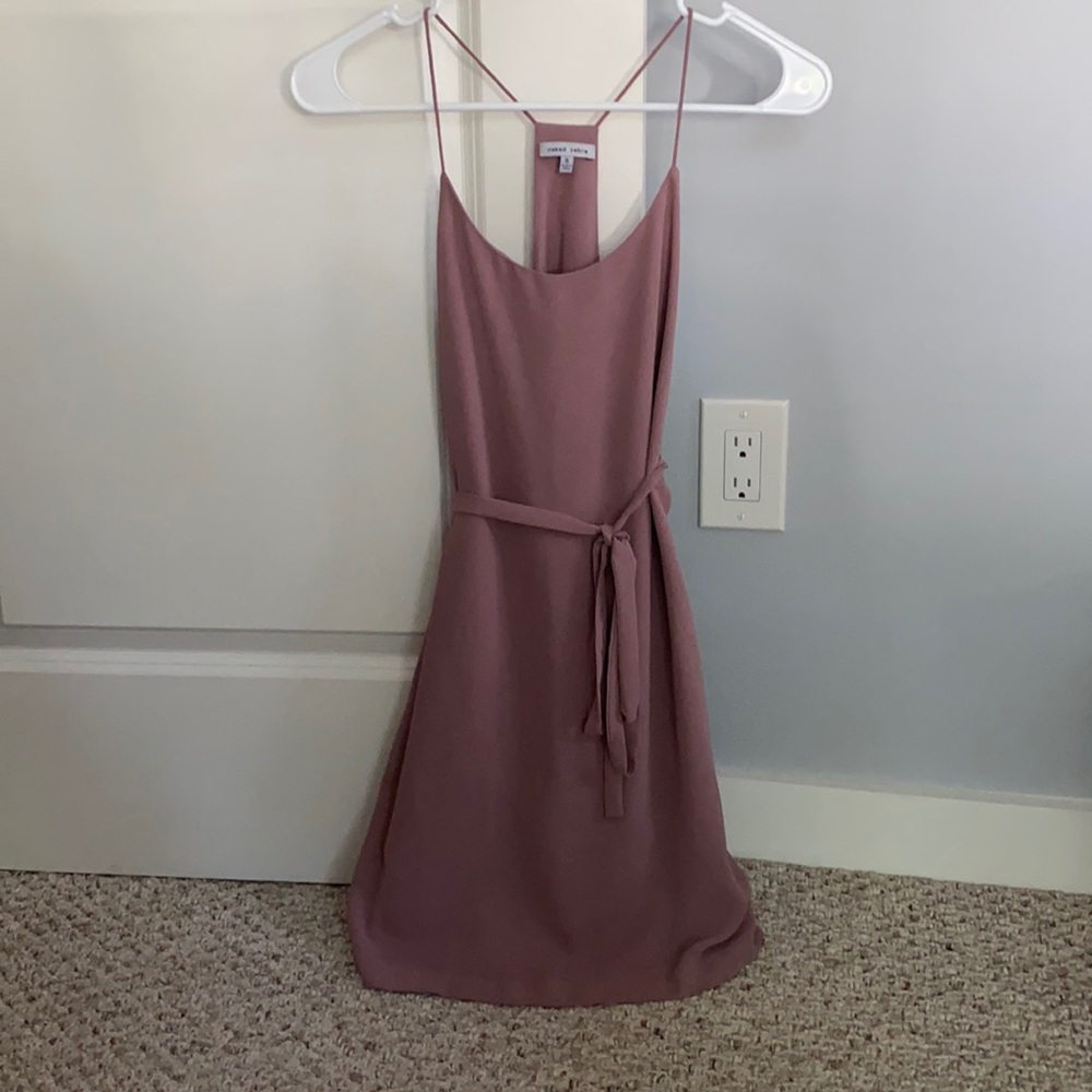 Adjustable tie waist dress